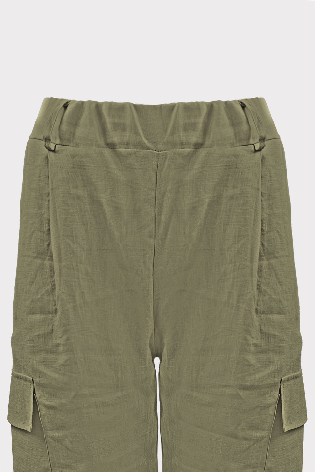 Pantalone cargo in lino