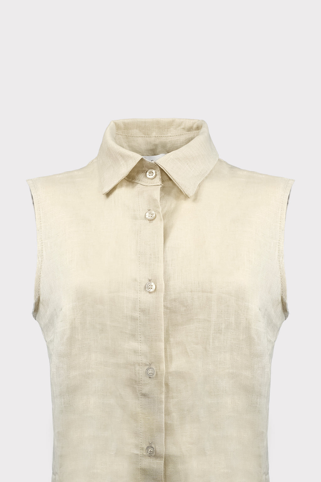 Camicia smanicata lino