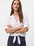 Camicia lino con fiocco