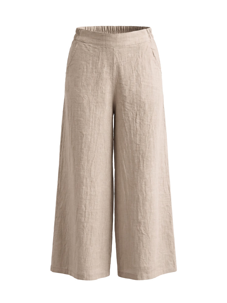 Pantaloni ampi in lino