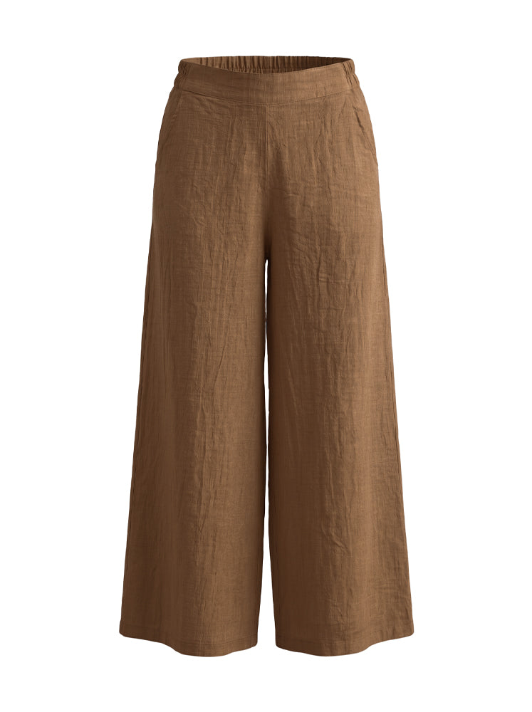 Pantaloni ampi in lino