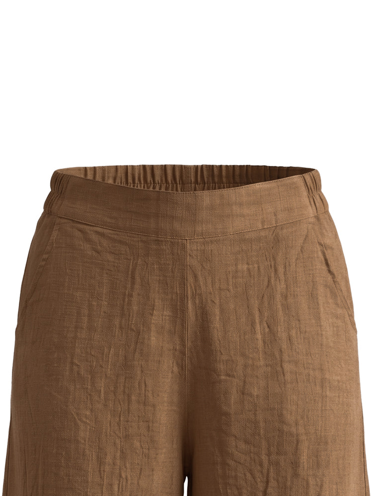 Pantaloni ampi in lino