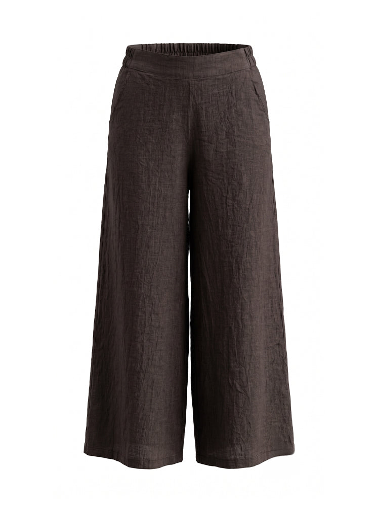 Pantaloni ampi in lino