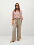 Pantaloni lino con coulisse