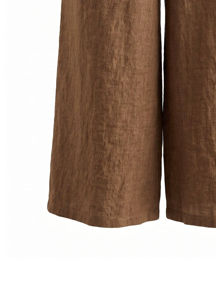 Pantaloni lino con coulisse