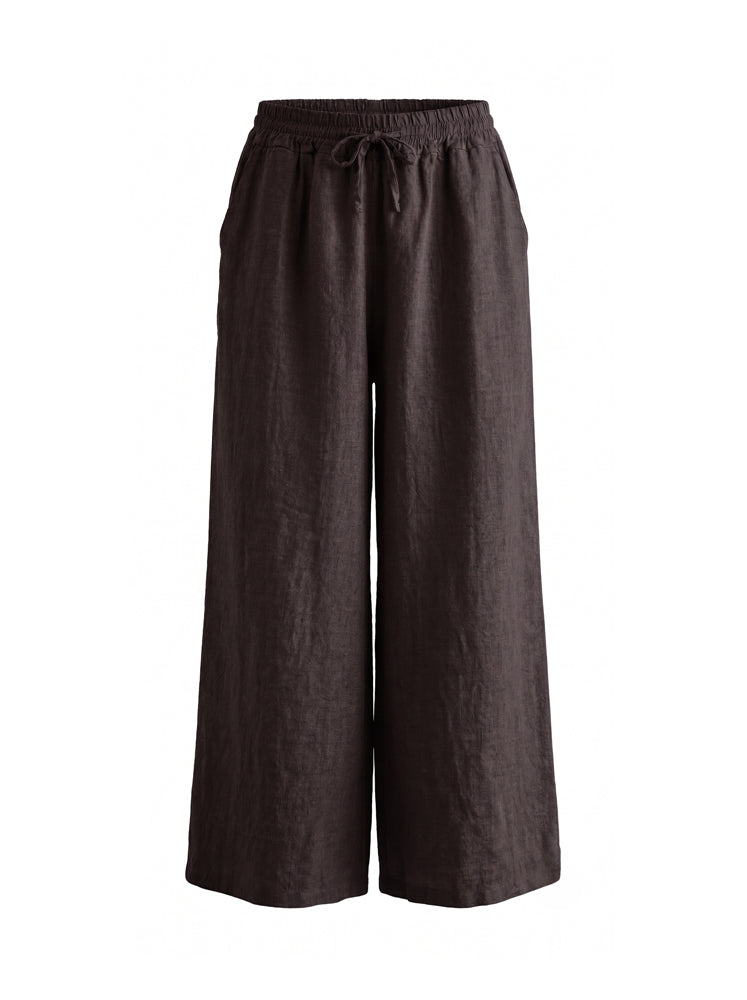 Pantaloni lino con coulisse