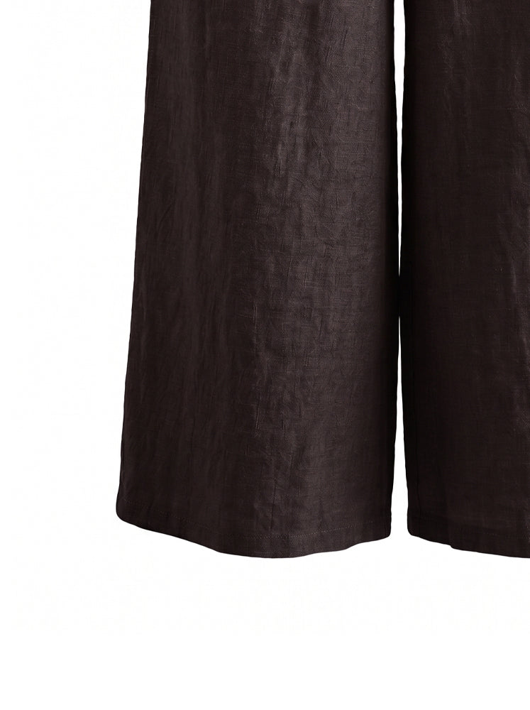 Pantaloni lino con coulisse