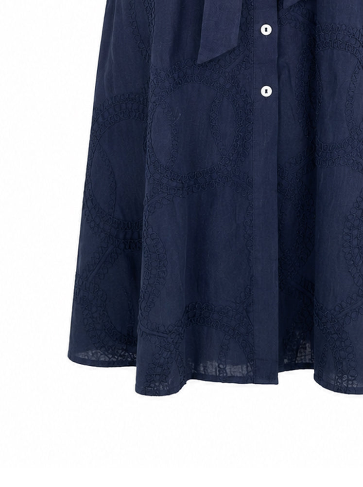 Abito chemisier cotone con ricami