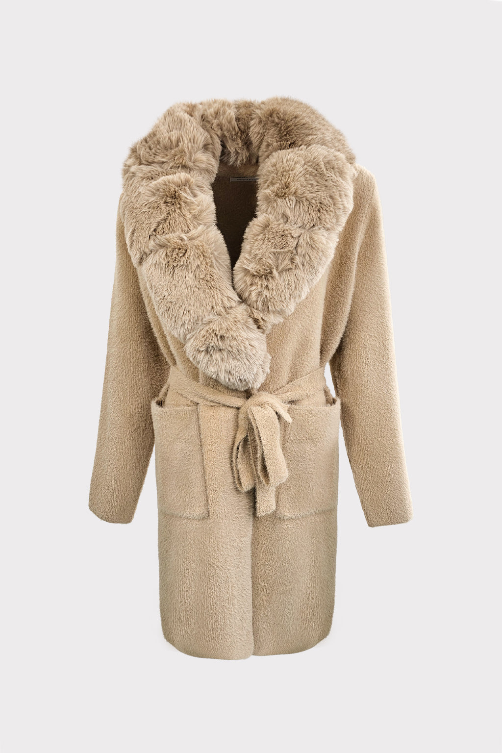 Cappotto collo pelliccia