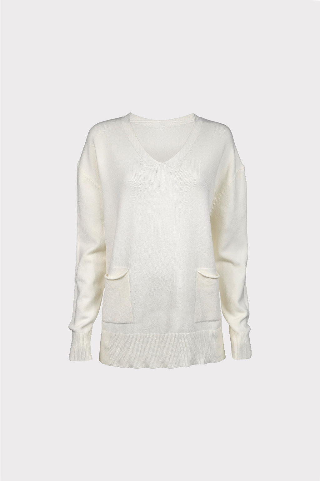 Maglia V con taschini