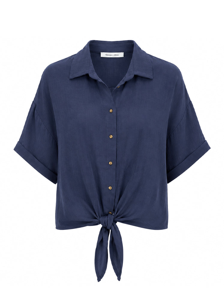 Camicia fluida dettaglio nodo
