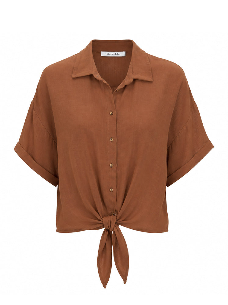 Camicia fluida dettaglio nodo