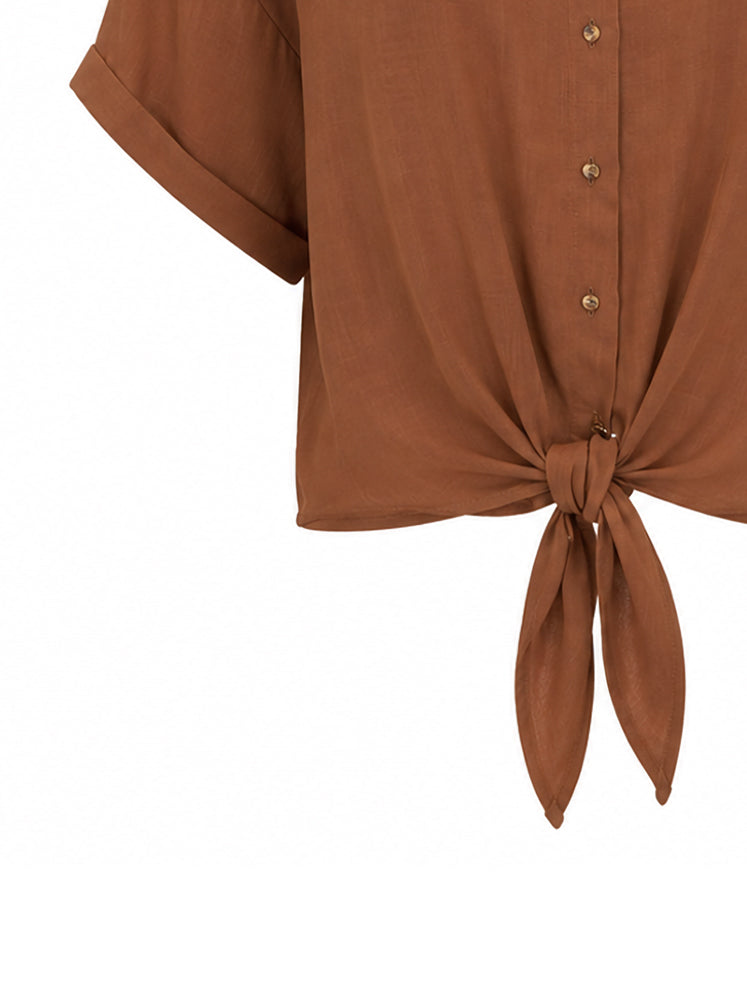 Camicia fluida dettaglio nodo