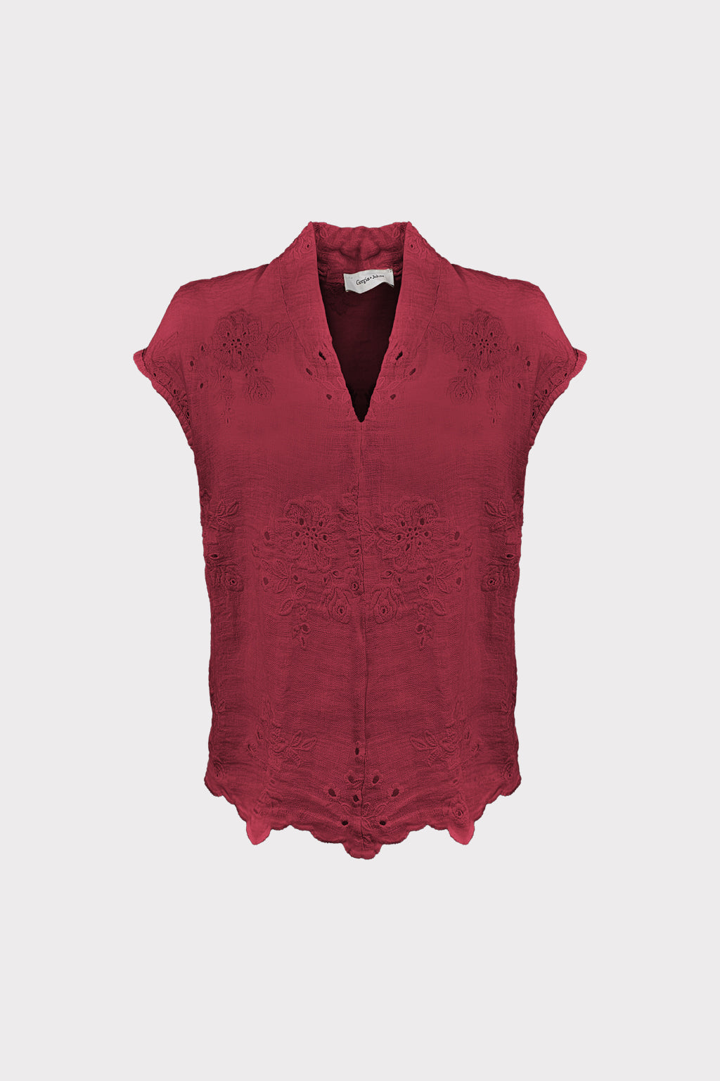 Blusa lino ricamato
