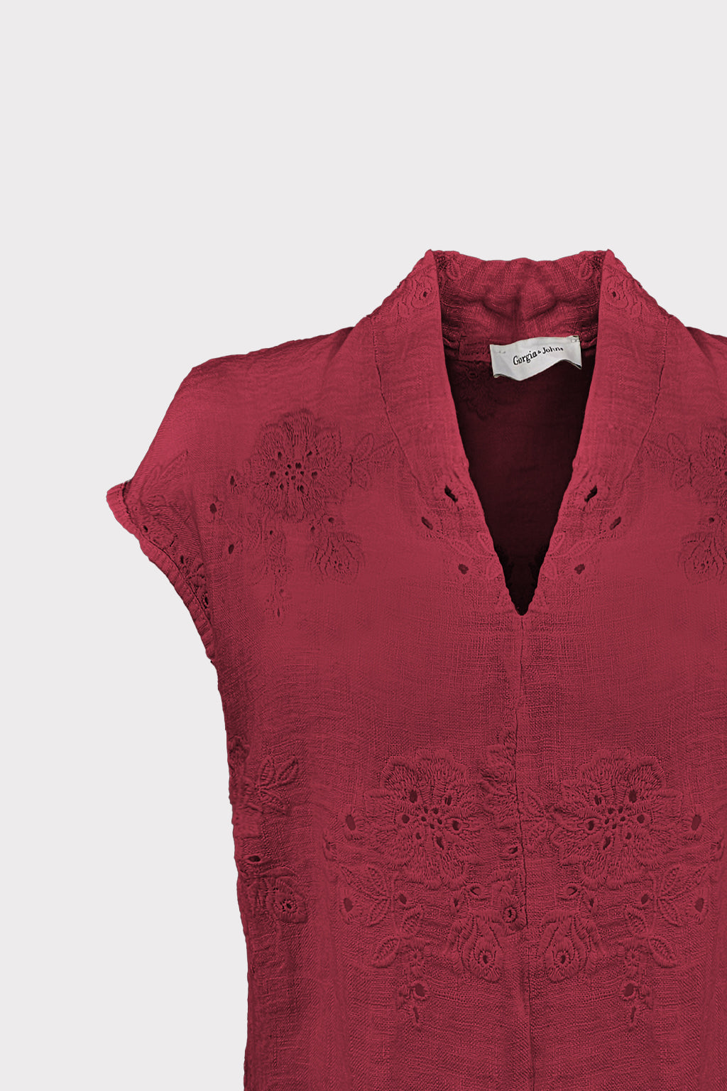 Blusa lino ricamato