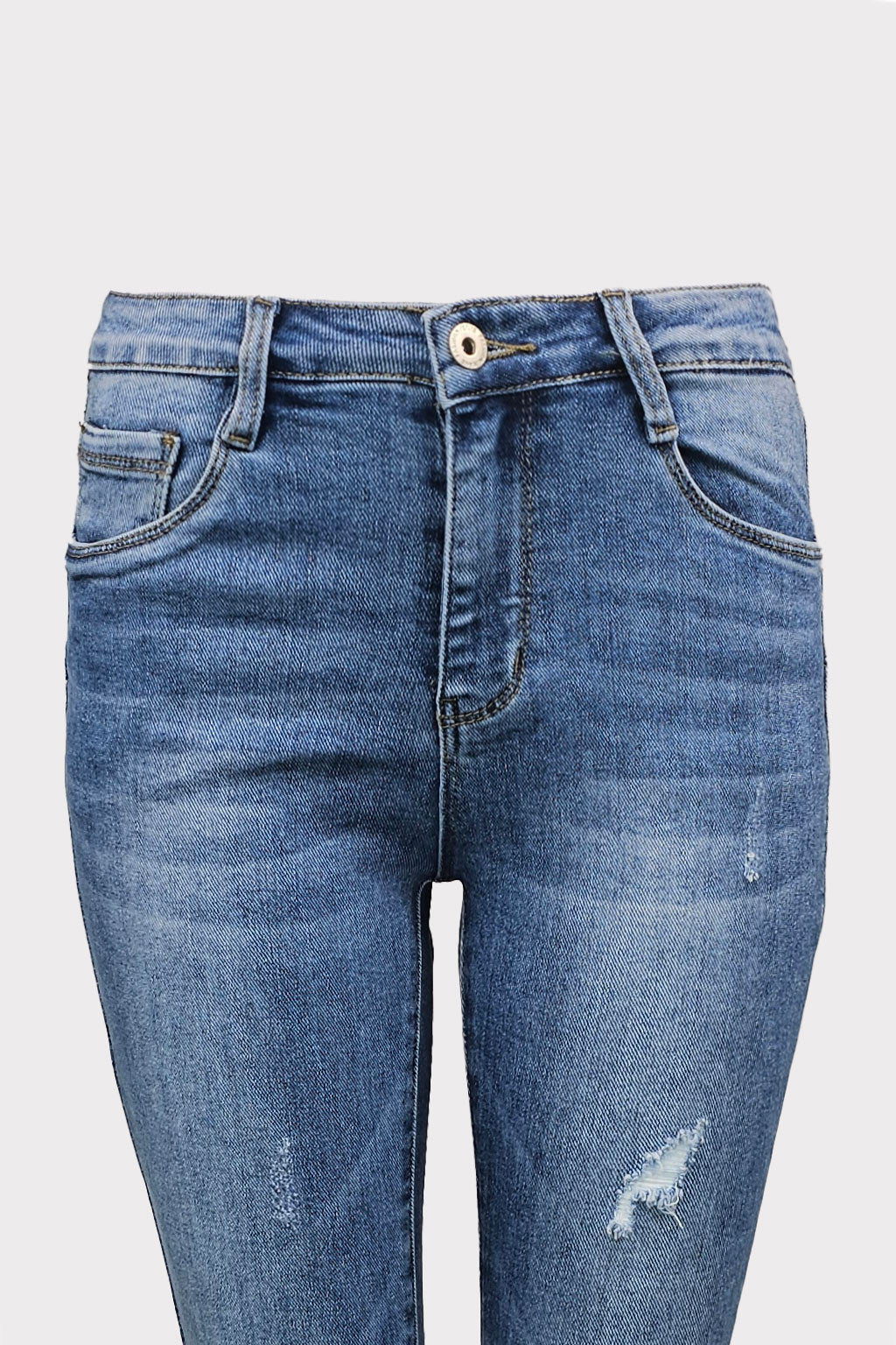 Jeans skinny orlo sfrangiato
