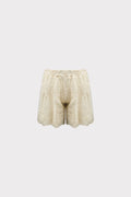 Shorts lino ricamato