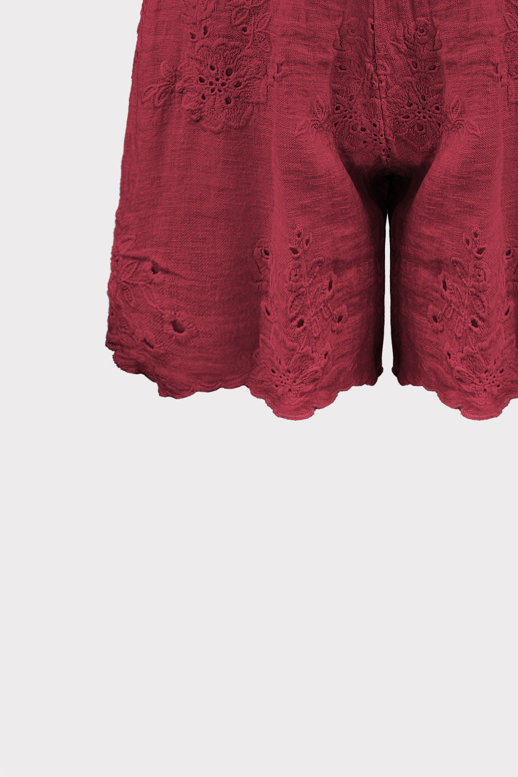 Shorts lino ricamato