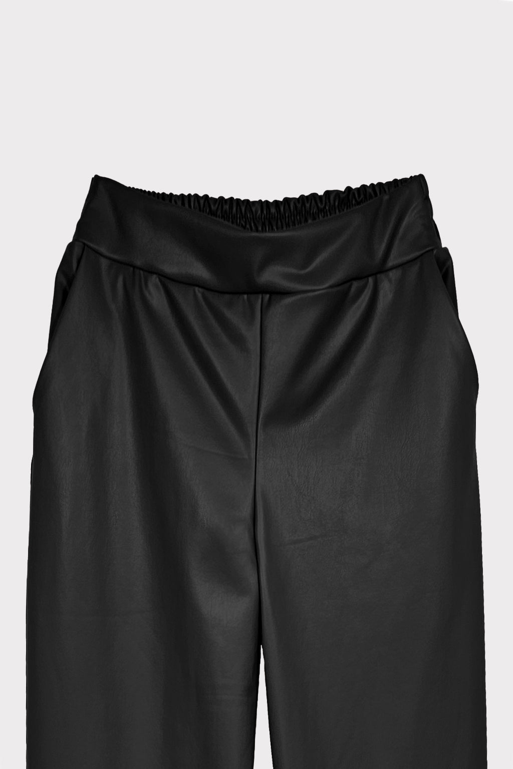 Pantalone ecopelle retro elastico