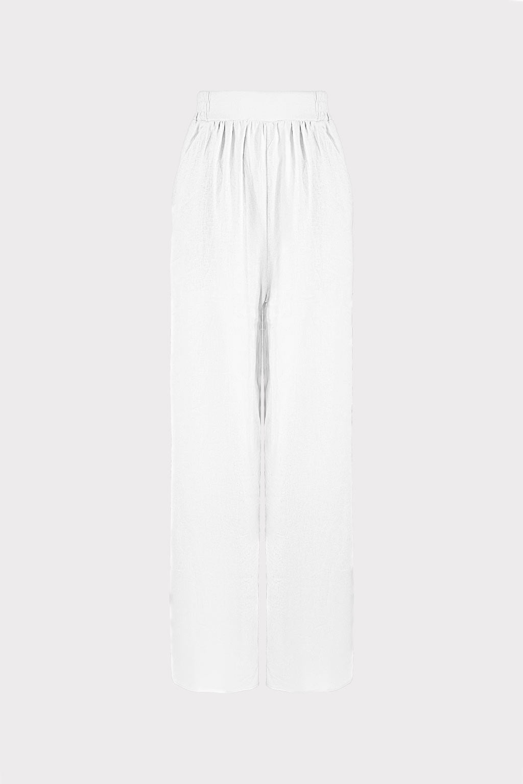 Pantalone wide leg misto lino