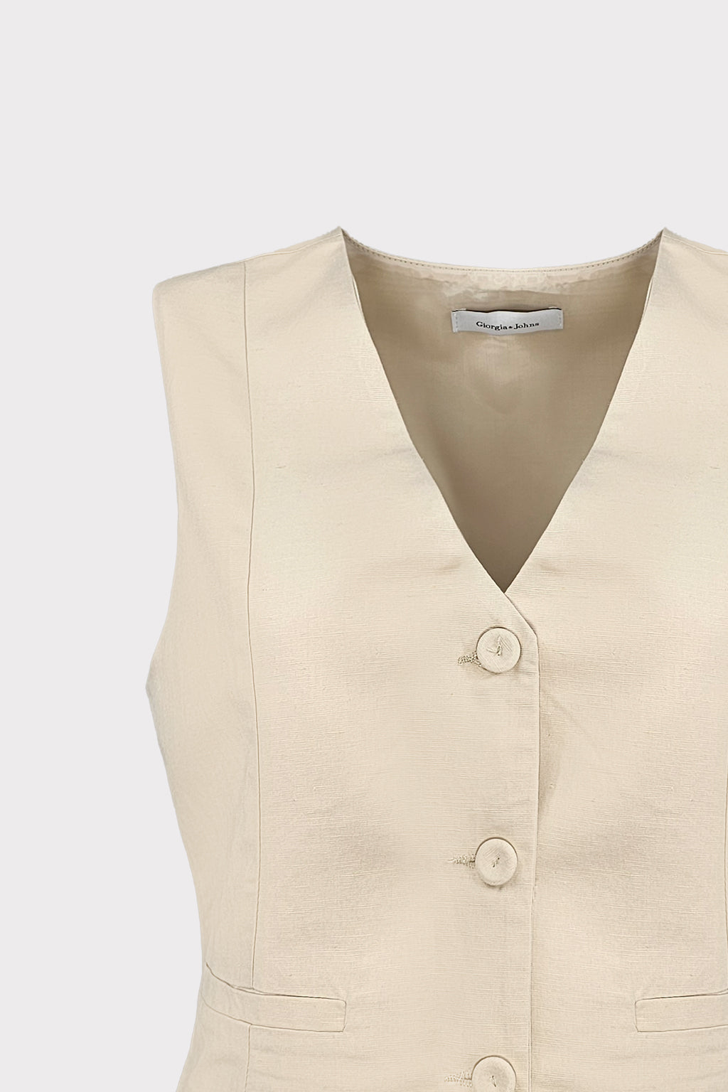 Gilet corto lino