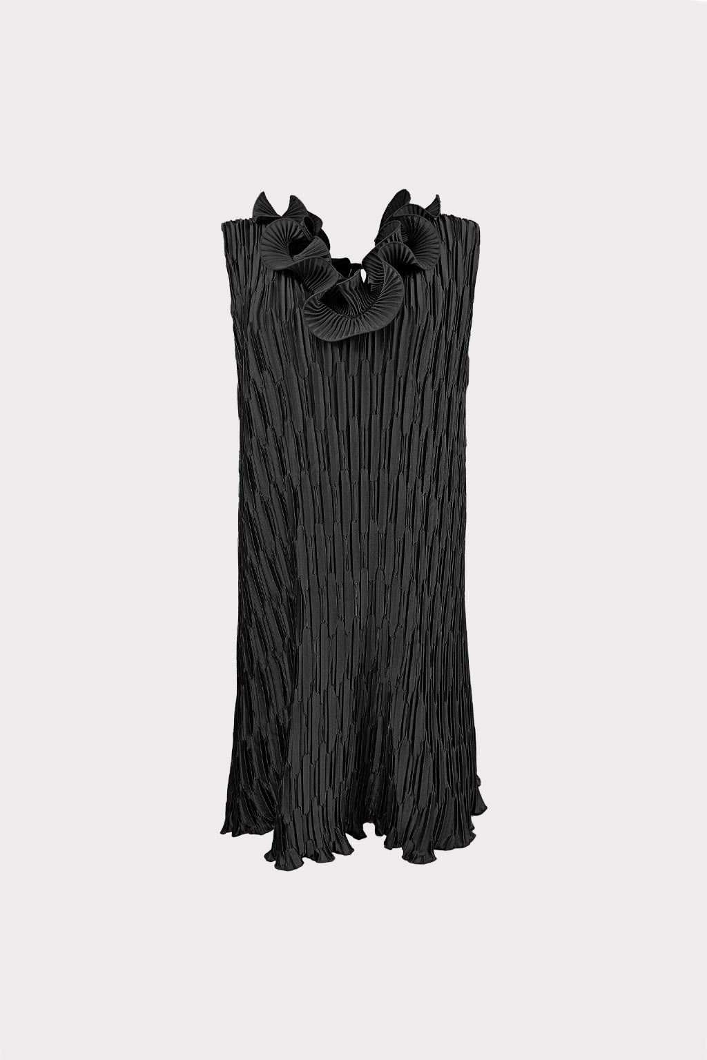 Abito satin con rouches