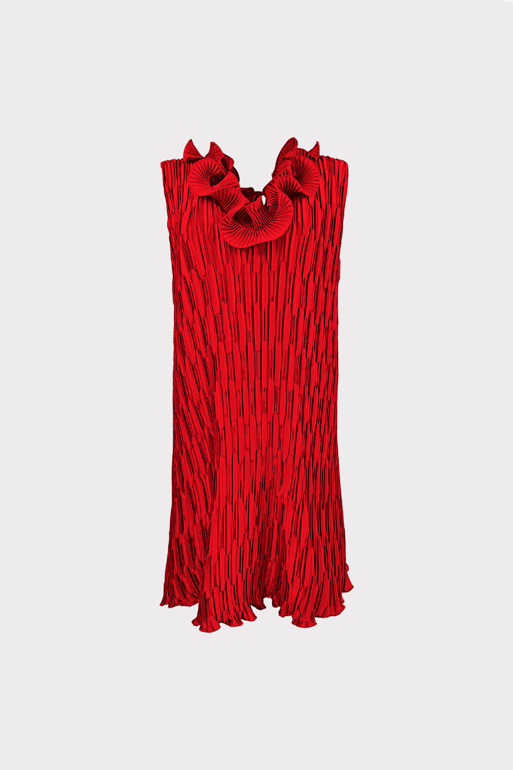 Abito satin con rouches
