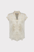 Blusa con ricamo traforato