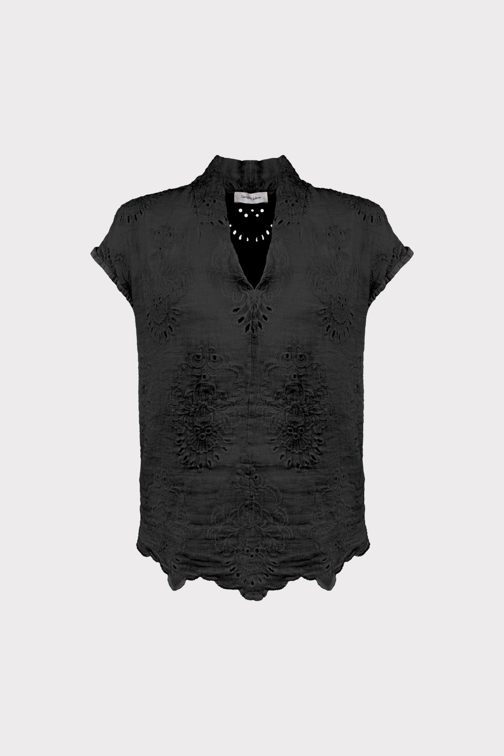 Blusa con ricamo traforato