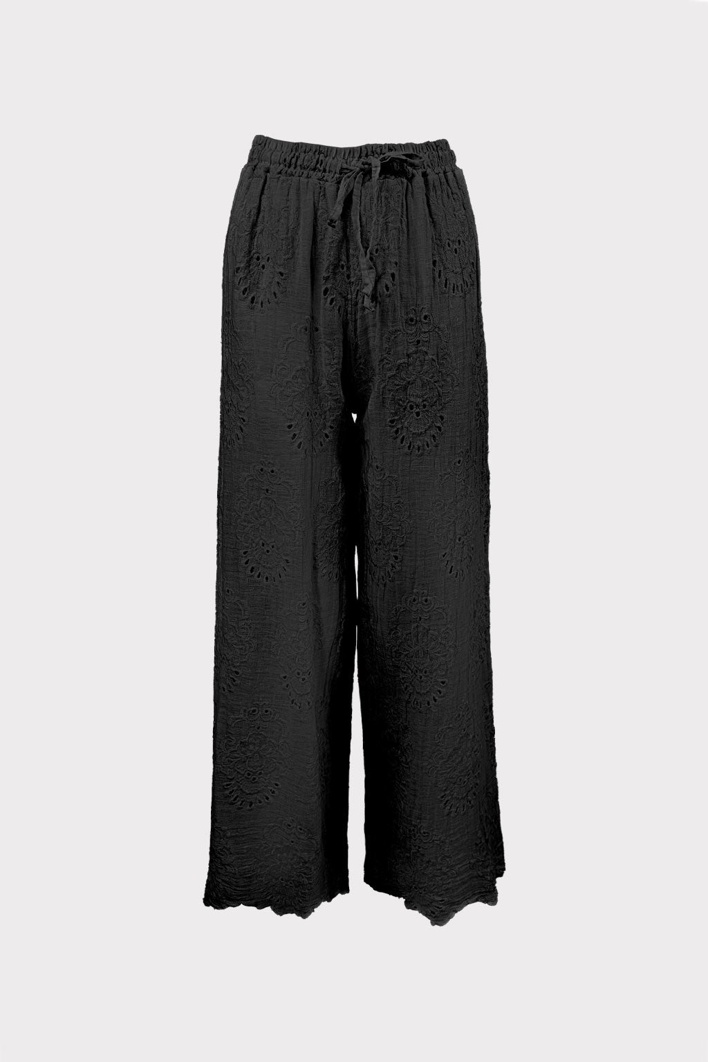 Shorts con ricamo traforato