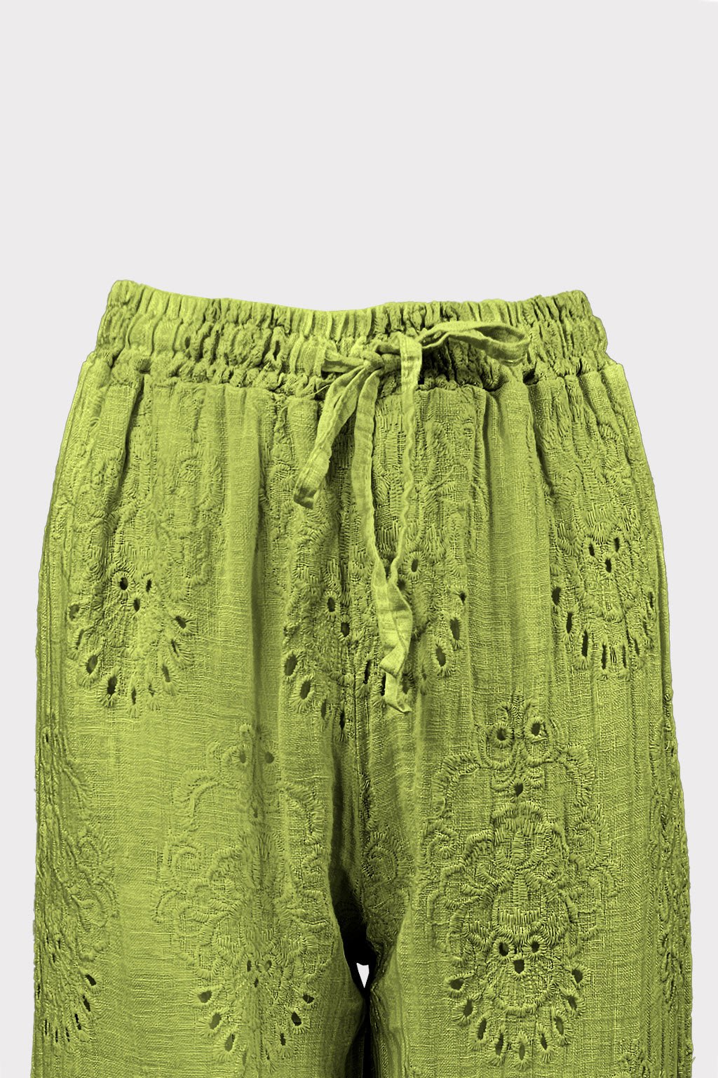Shorts con ricamo traforato