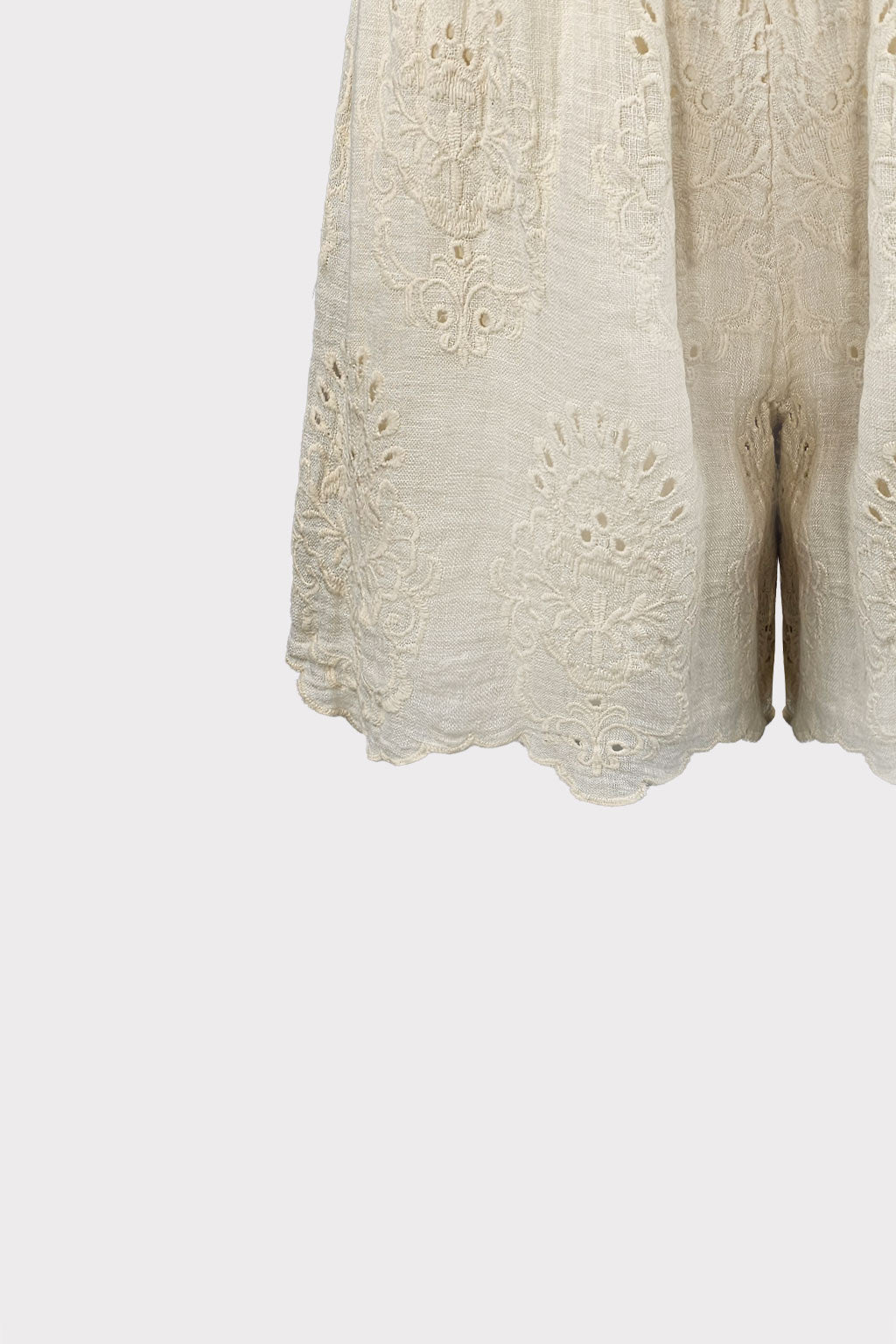 Pantalone con ricamo traforato