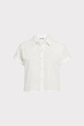 Camicia cropped con strass
