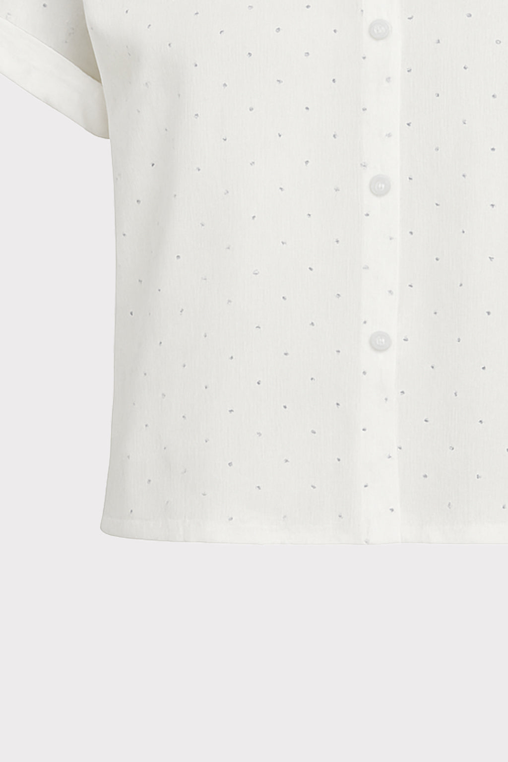 Camicia cropped con strass