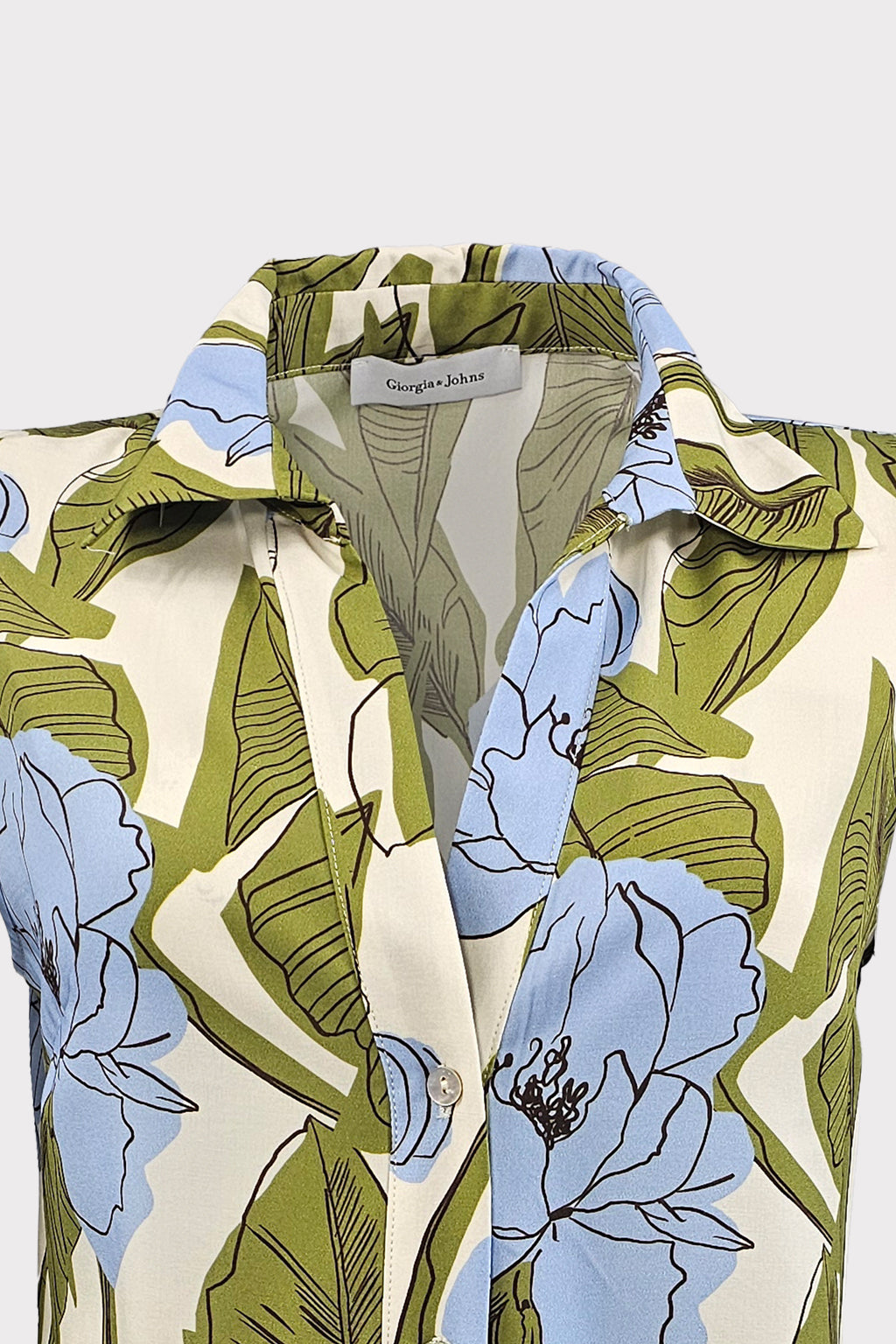 Camicia smanicata stampata