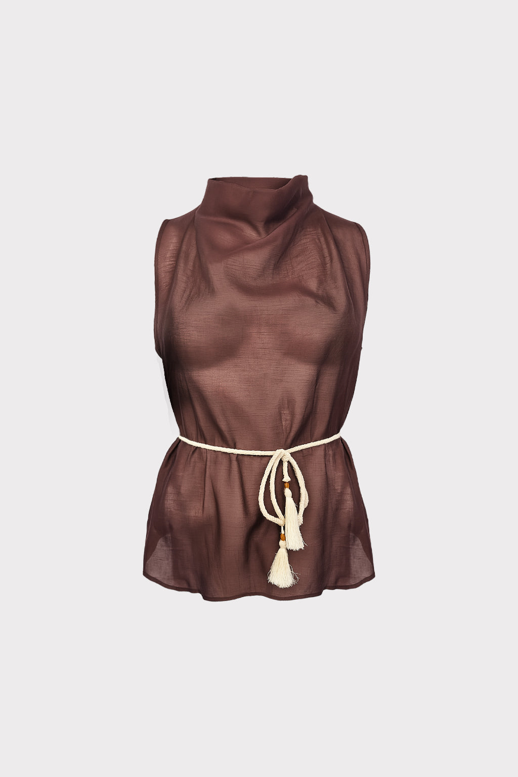 Top lyocell con cintura