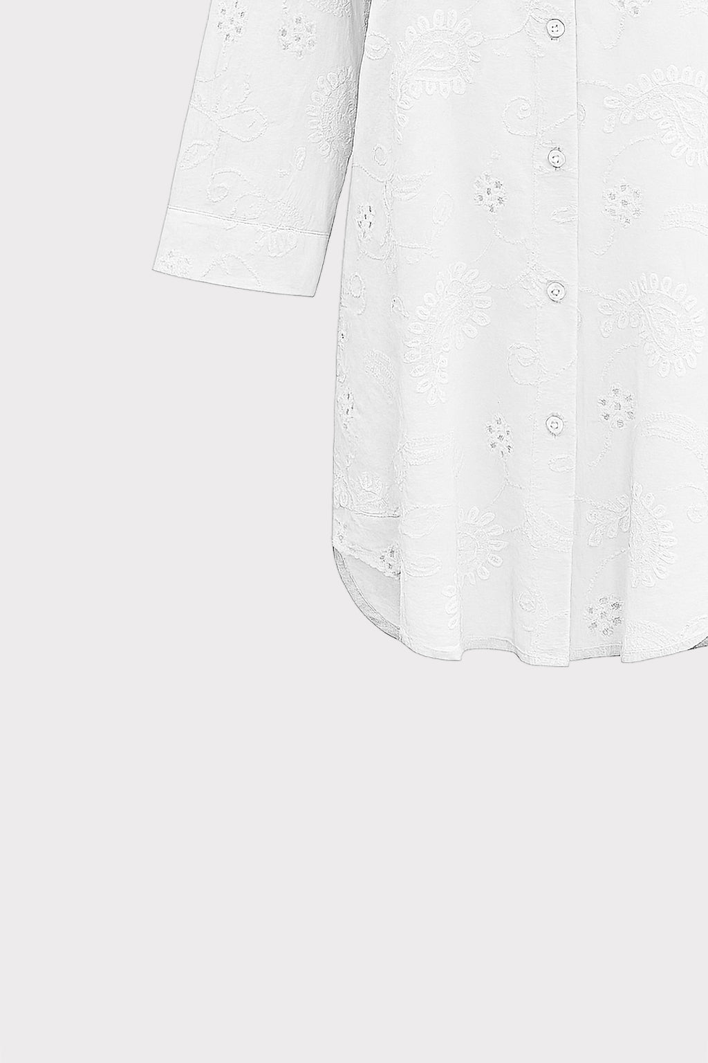 Abito camicia corto in sangallo
