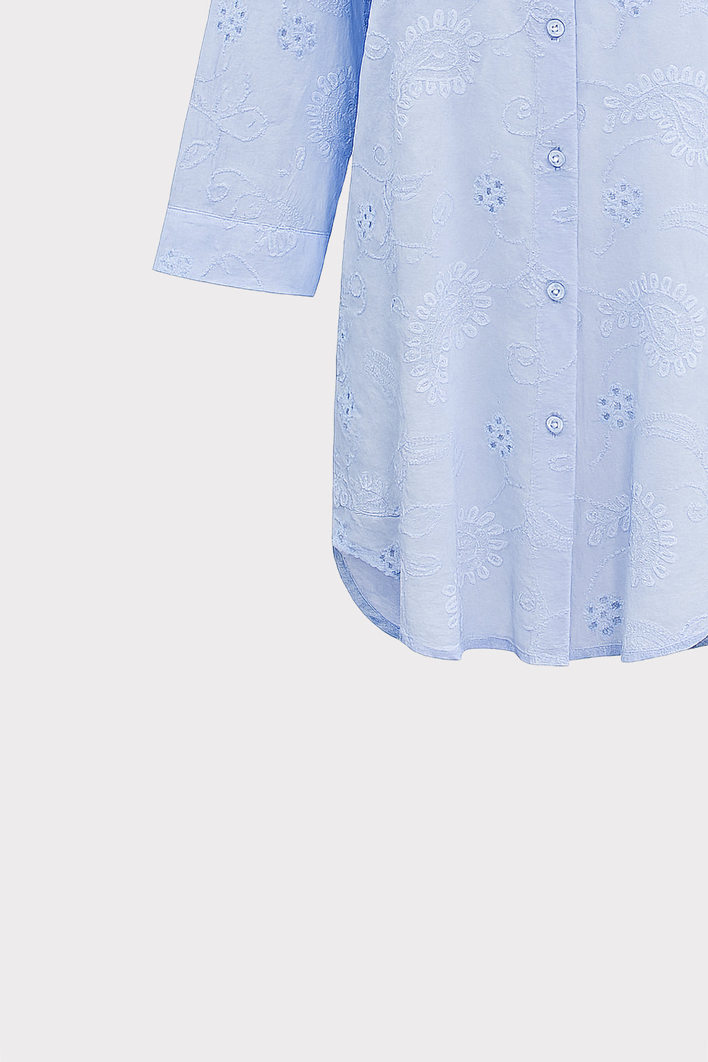 Abito camicia corto in sangallo