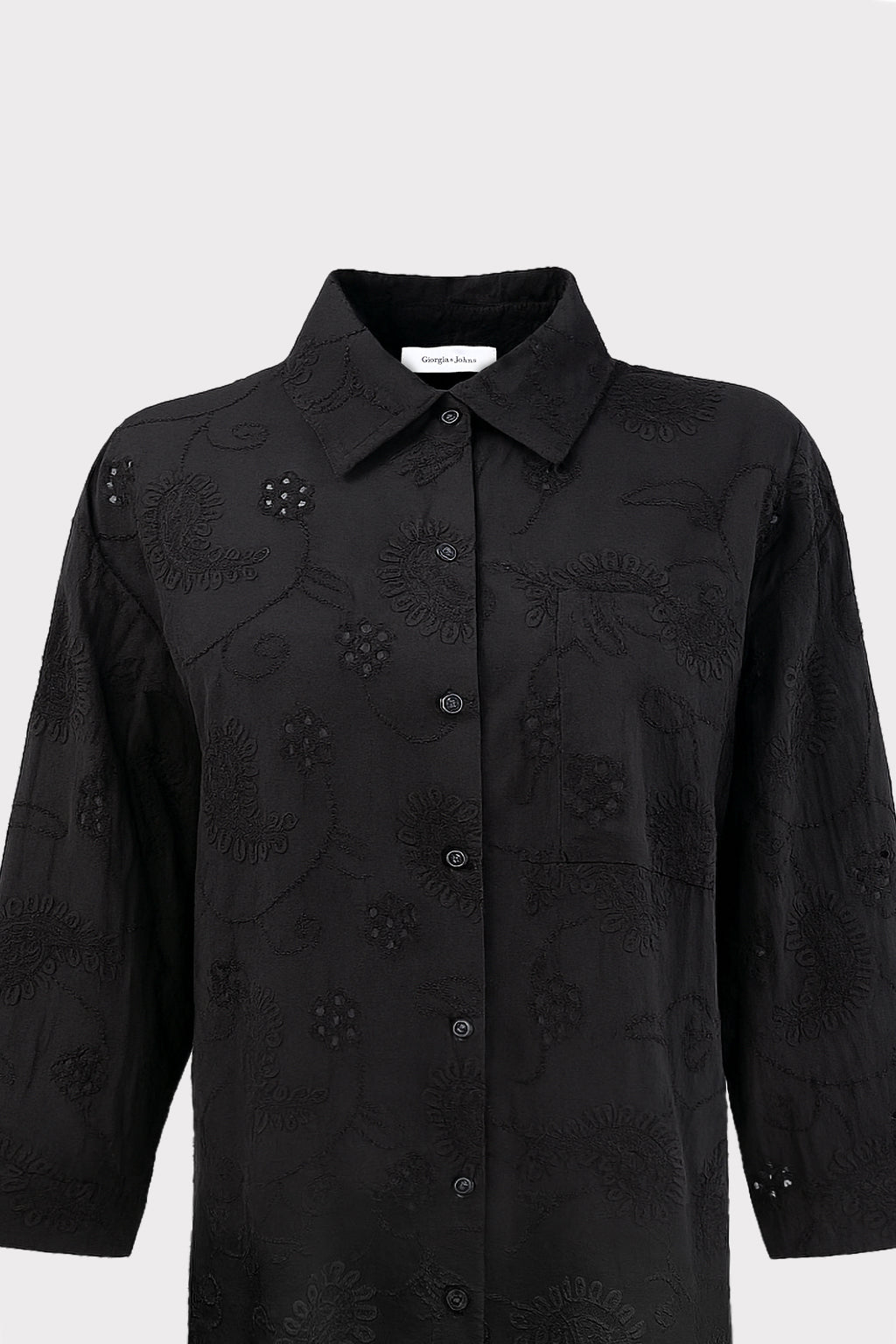 Abito camicia corto in sangallo