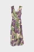 Abito foglie riga lurex