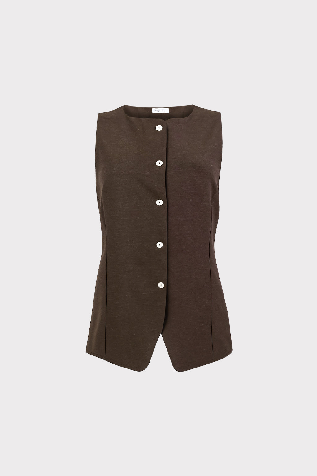 Gilet lungo in lino