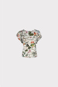 Maglia fiori inserto lurex