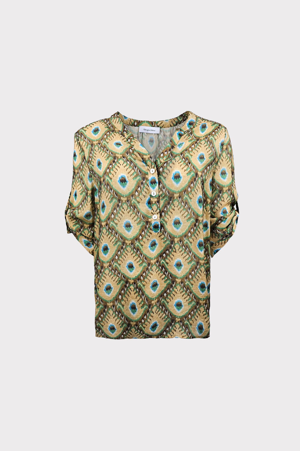 Blusa stampa foglie
