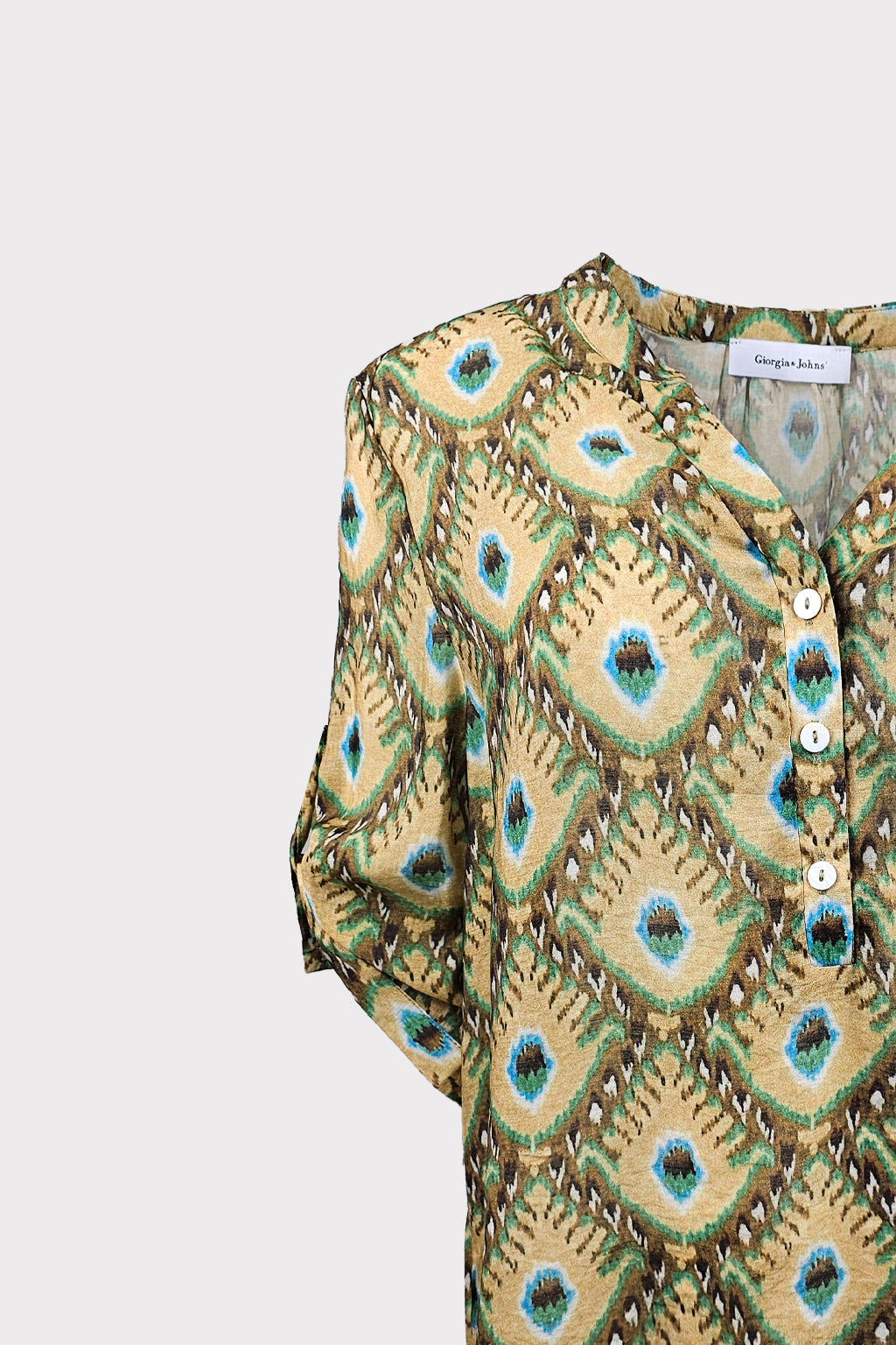 Blusa stampa foglie