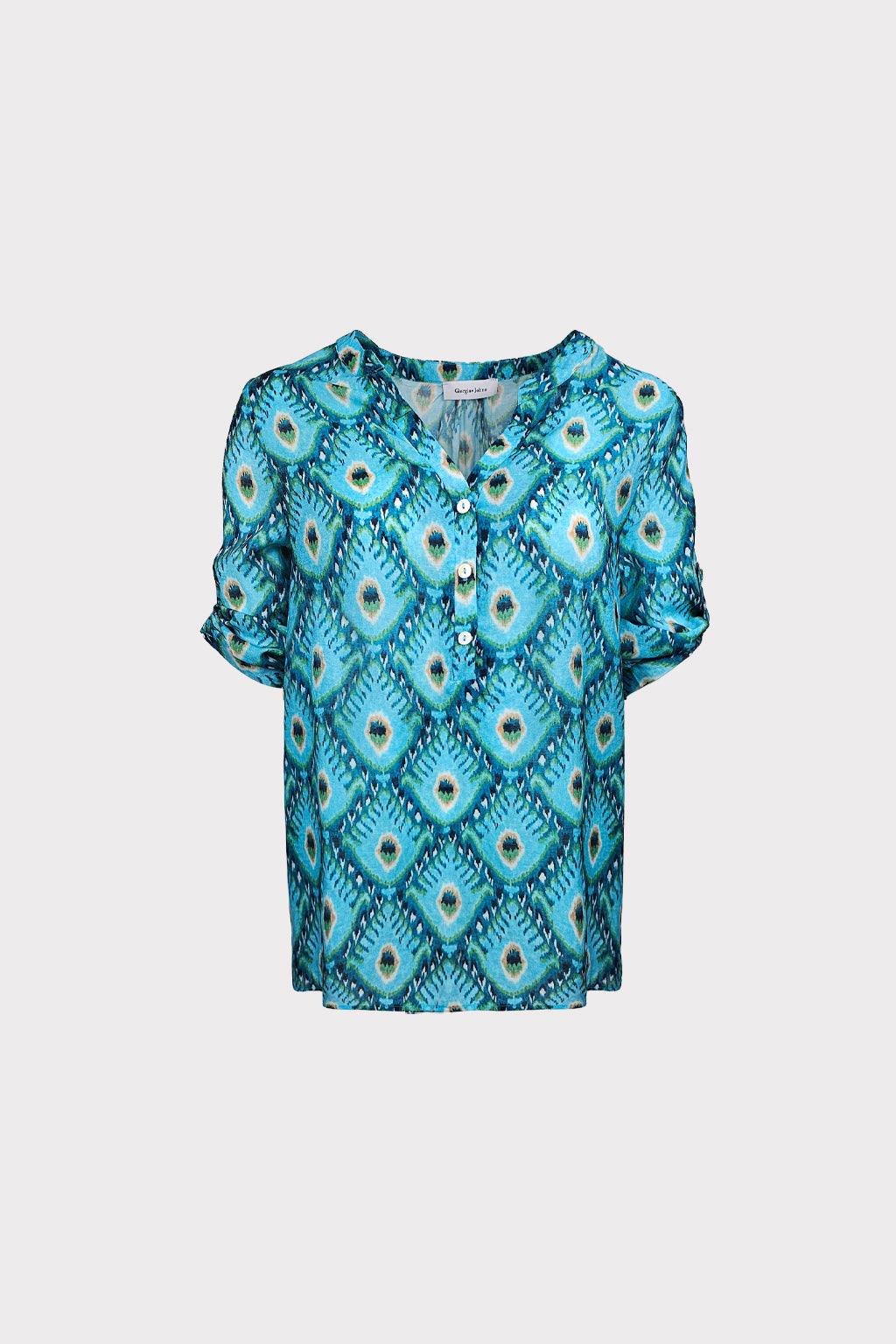 Blusa stampa foglie