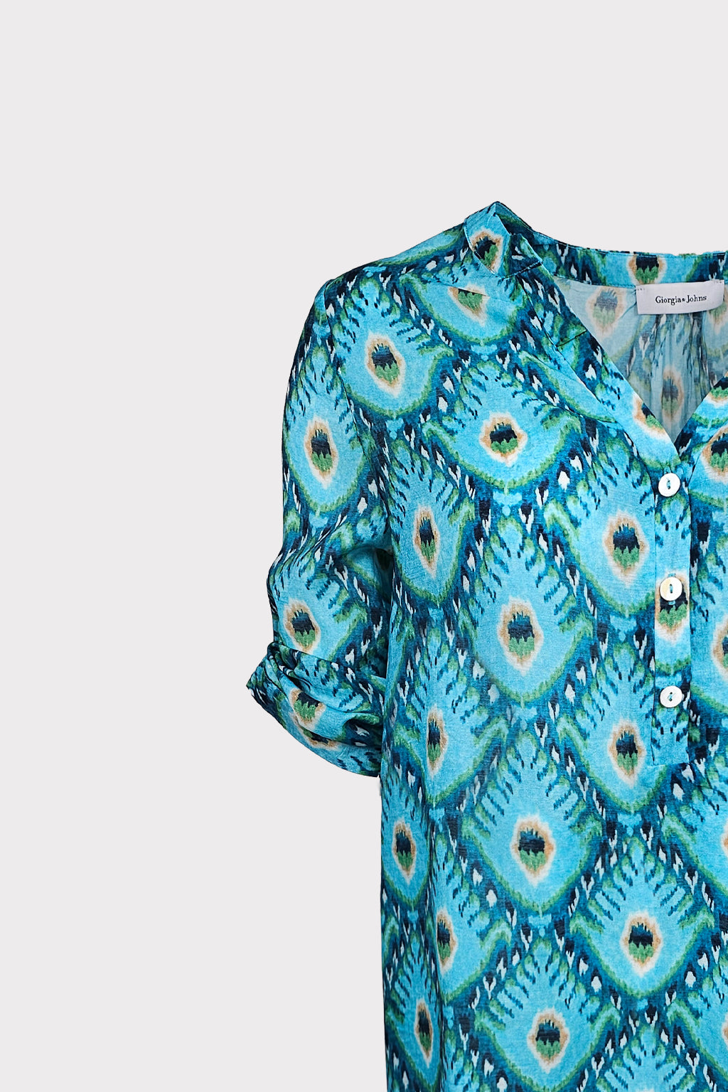 Blusa stampa foglie