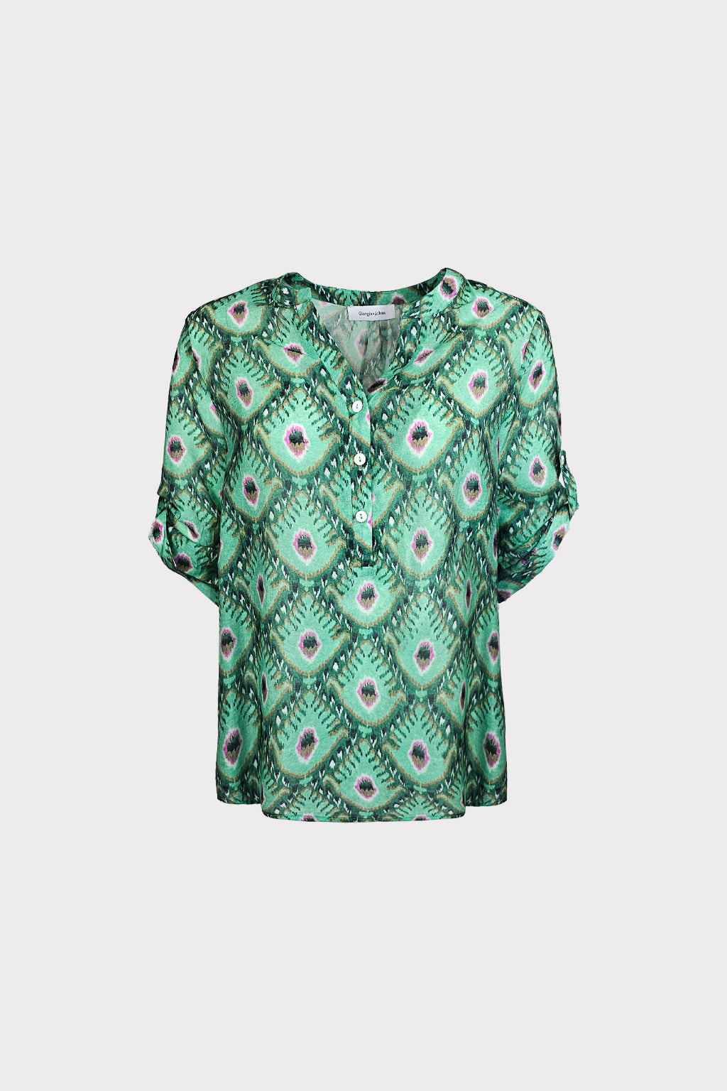 Blusa stampa foglie