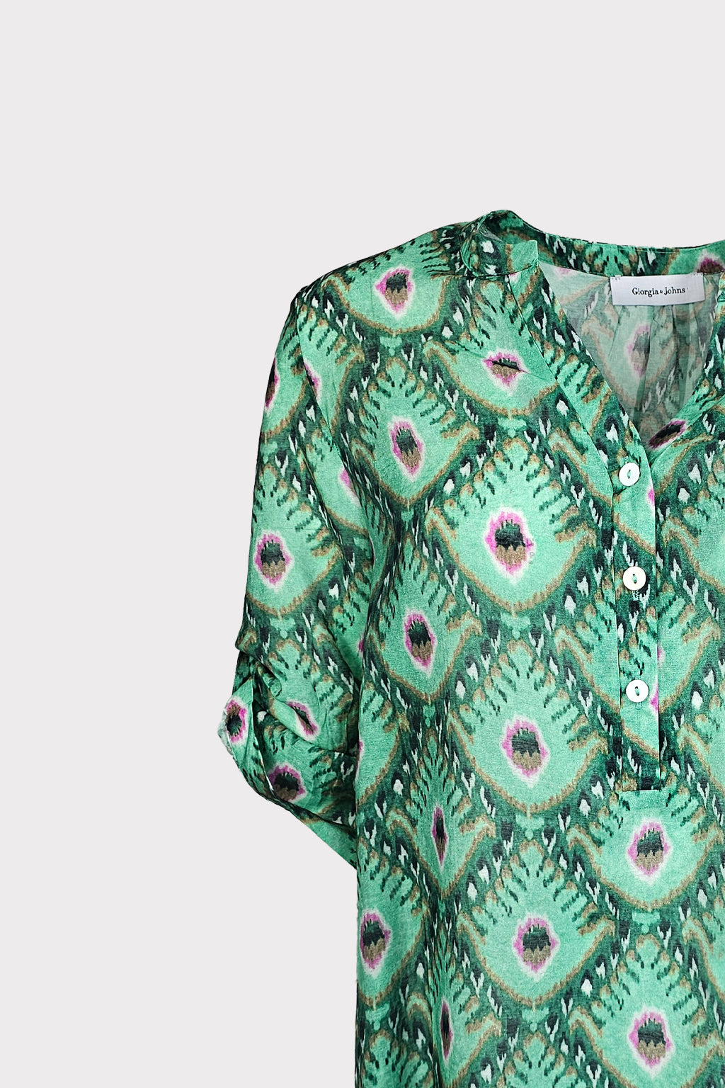 Blusa stampa foglie