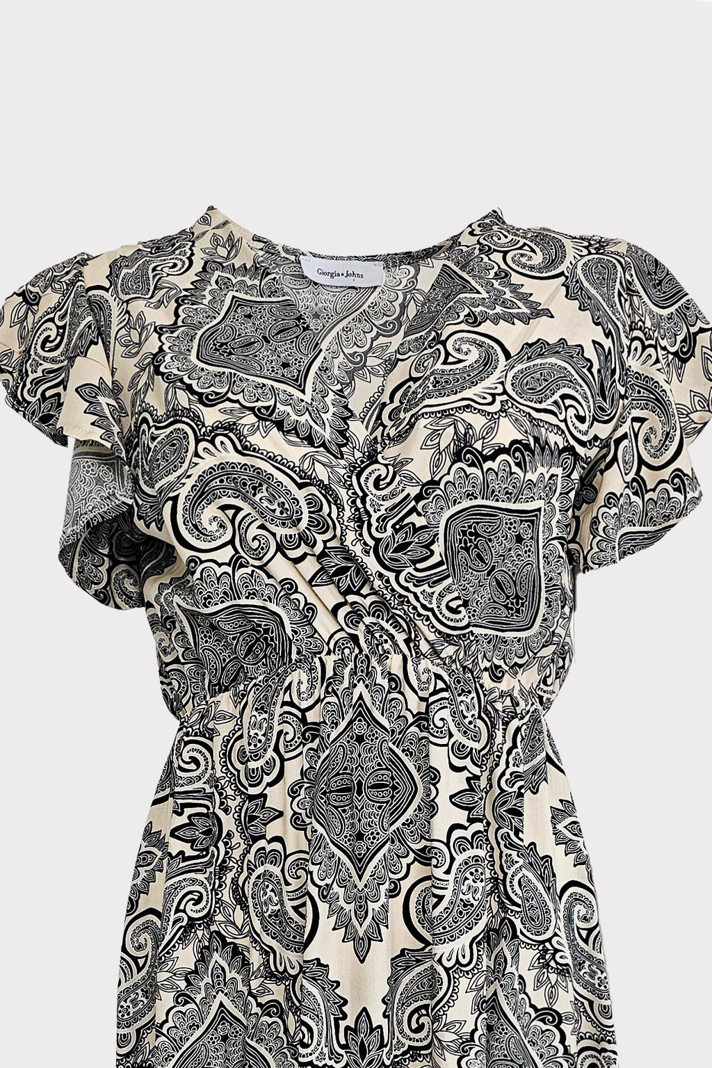 Abito incrocio stampa paisley
