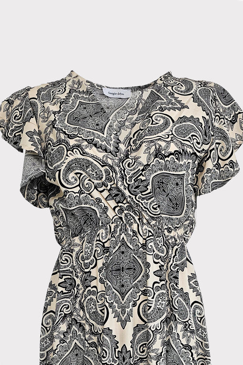 Abito incrocio stampa paisley